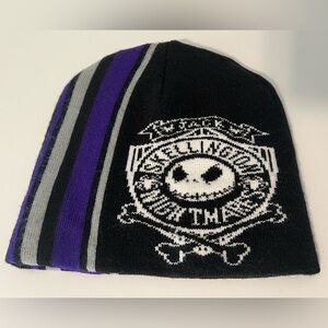 Black and Purple Jack Skellington Beanie